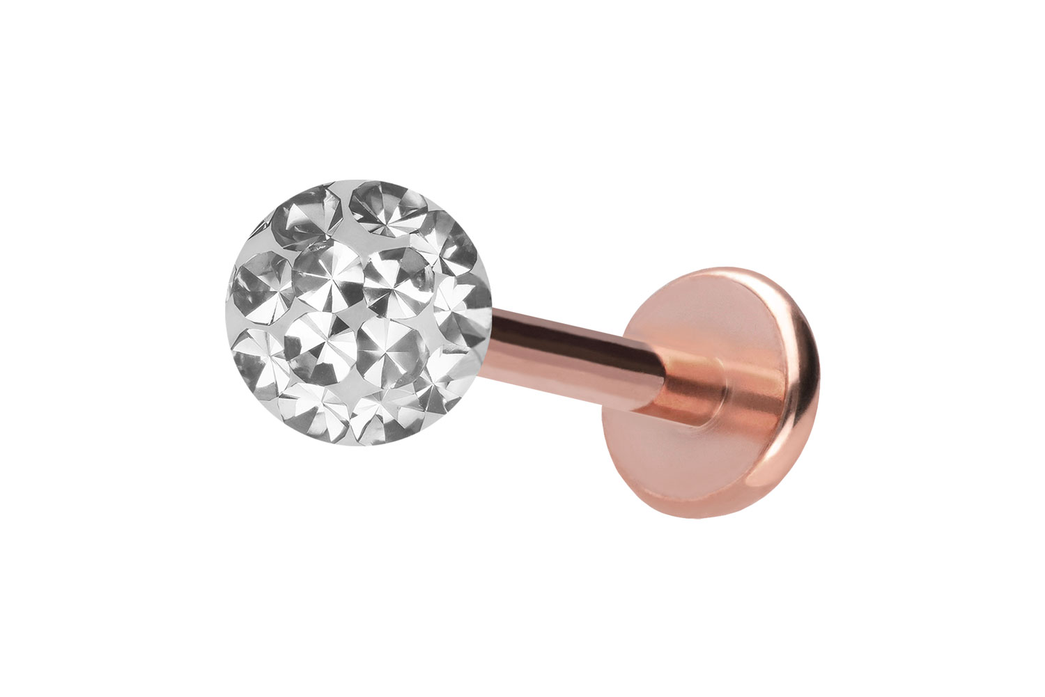 Titan Labret Piercing mit Push Fit EPOXY-KUGEL